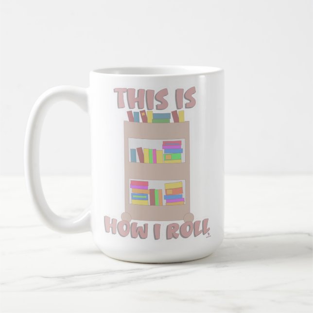 Mug Amusant Comment je roule livre lecteur de panier C (Gauche)