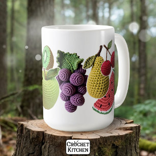 Mug Amusant Crochet Fruit Collage Scrapbook