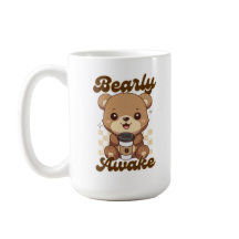 Amusant Cute Bear Coffee Pun