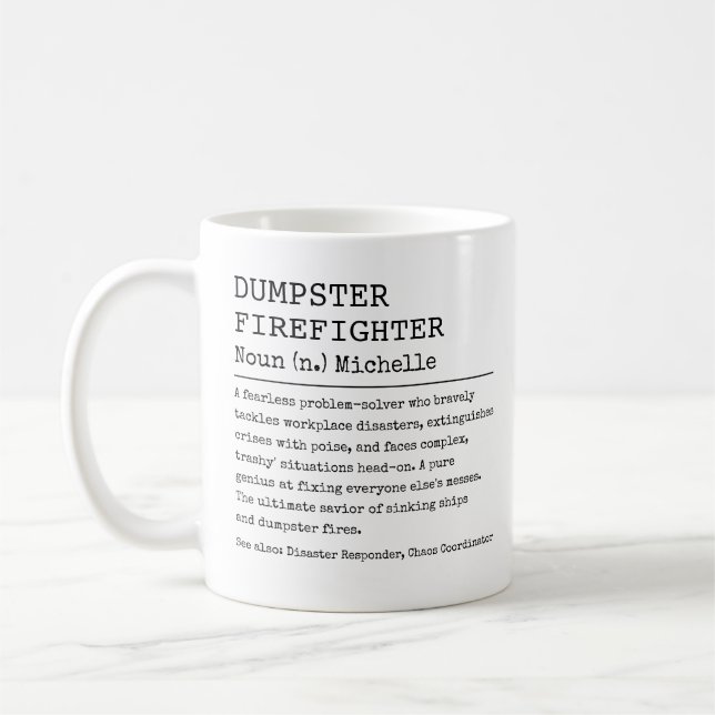 Mug Amusant, définition de travail Doublure personnali (Gauche)