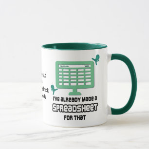 MUG AMUSANT DÉJÀ FAIT UNE FEUILLE DE CALCUL POUR CES D