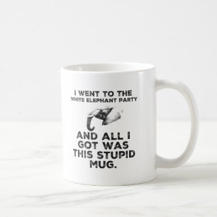 Mug Amusant Eléphant Blanc Design de fête de Noël