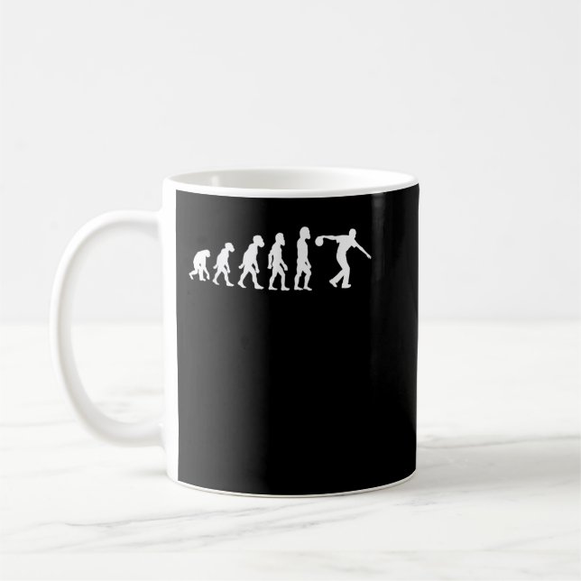 Mug Amusant Human Bowling Evolution Pin Ball Bowler Jo (Gauche)