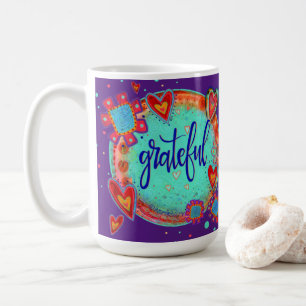 Mug Amusant inspiré Grateful Floral Hearts