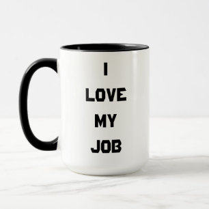 Mug Amusant, j'adore mon boulot, le café, la viande