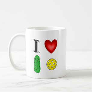 Mug Amusant J'aime Pickleball Sports Art Graphique