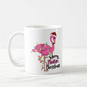 Mug Amusant Joyeux Flamant rose de Noël Flockin