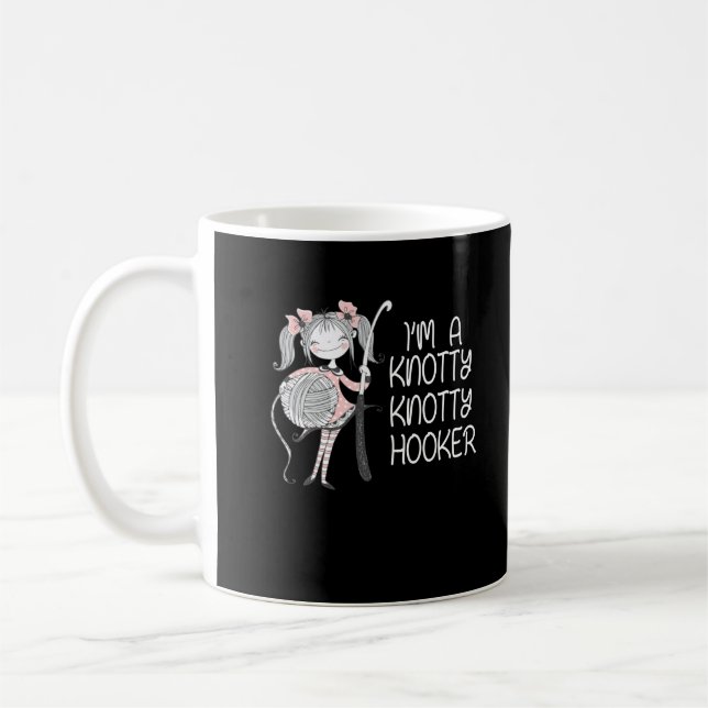 Mug Amusant Knitter Crafting Tricot Louveur de fils (Gauche)