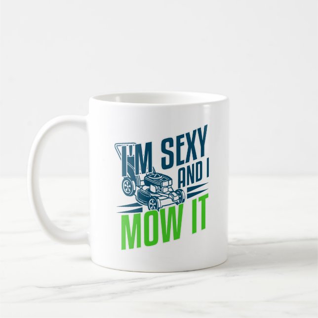 Mug Amusant Lawn Mower Soin de pelouse Cadeau Papa Mar (Gauche)