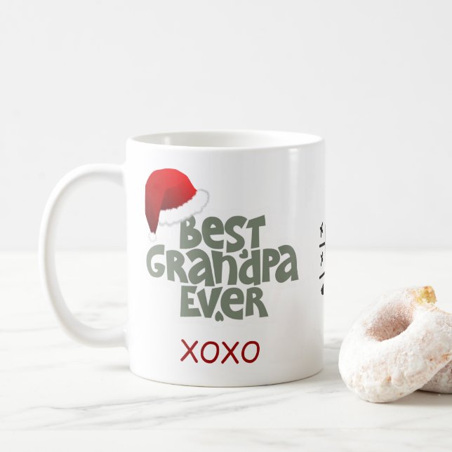 Mug Amusant Meilleur Grand-Père Jamais Santa Hat Chris (Avec donut)
