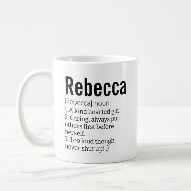 Mug Amusant Meilleure Rebecca Définition LPA Dwarfism (Gauche)