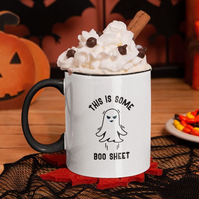 Mug Amusant moderne mignonne Halloween Boo Sheet Ghost (Créateur téléchargé)