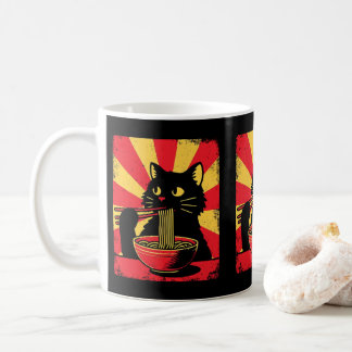 Mug Amusant Noir Chat Noir Noodle Lover Propriétaires 