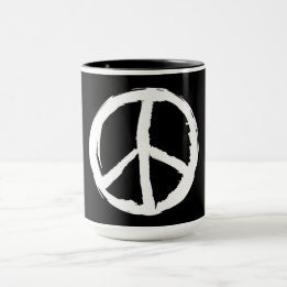Mug amusant peint SIGNE DE PAIX |