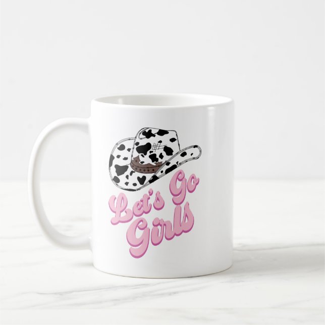 Mug Amusant Rose Allons-y les Filles de la Campagne  (Gauche)