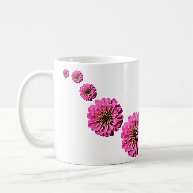 Mug Amusant rose clair Zinnia (Gauche)