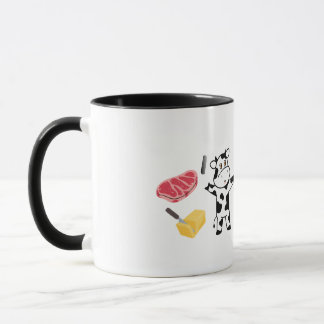 mug amusant vache mignonne fait du lait