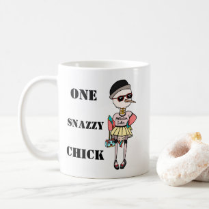 Mug Amusante Fille Rose Oiseau Une Fille Snazzy