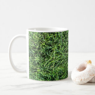 Mug Amusante herbe verte vraie texture photo motif pla