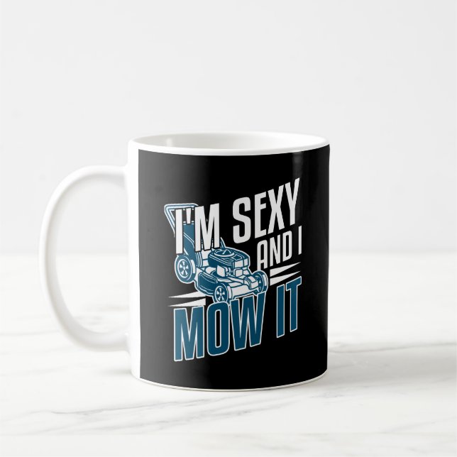 Mug Amusante pelouse Mower Soins de pelouse papa mari (Gauche)