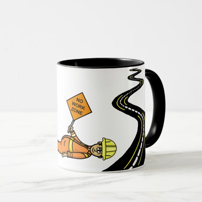 Mug Amusante Zone de travail de construction de route  (Devant droit)