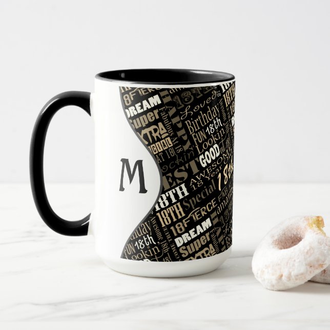 Mug Amusants 18ème anniversaire Fête Faveurs Personnal (Avec donut)