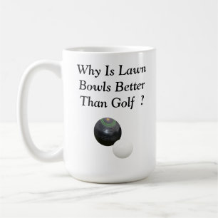 Mug Amusants Bowles De Pelouse Contre Design De Golf,