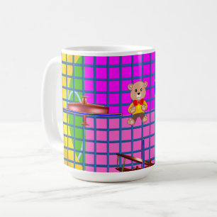 Mug Amusants Carré Rose Canard Plane note musicale
