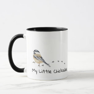 Mug Amusants Chickadee Cute little Bird Traces