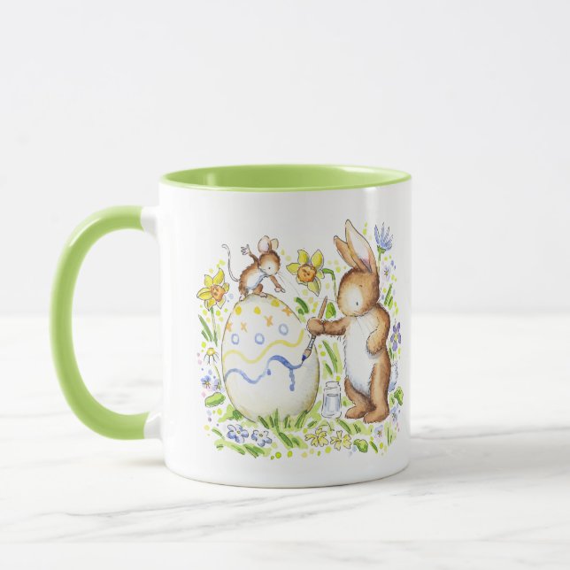 Mug Amusants lapin de Pâques Musique personnalisée (Gauche)