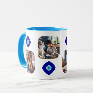 Mug Amusants Photos de famille, Diamond Blue Evil OEil