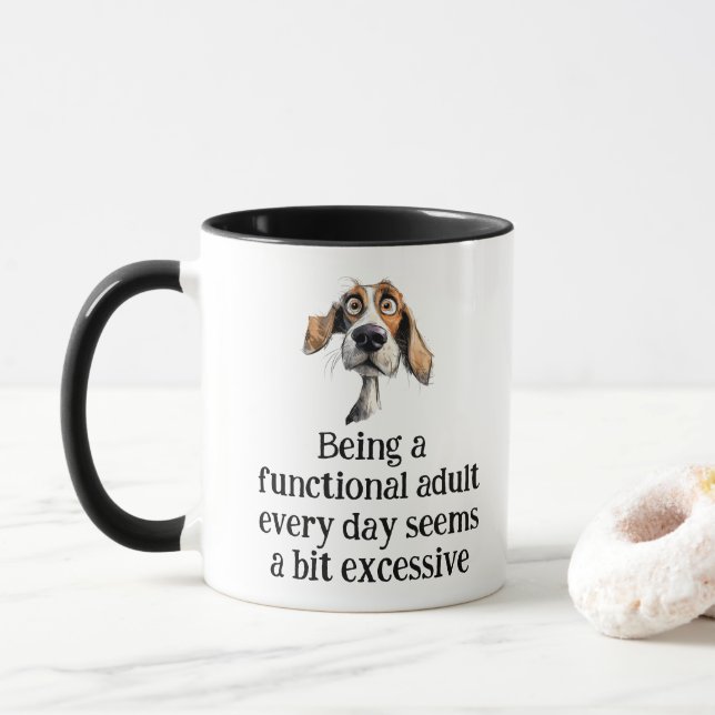 Mug Amusement Être Un Adulte Fonctionnel Chaque Jour C (Avec donut)