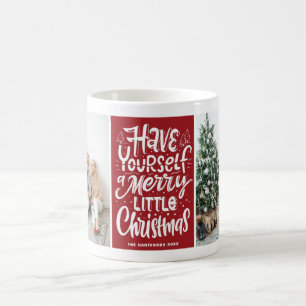 Mug Amusez-vous un joyeux petit Noël photo rouge