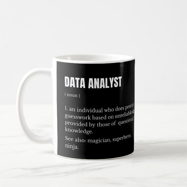 Mug Analyste de données Définition de scientifique amu (Gauche)