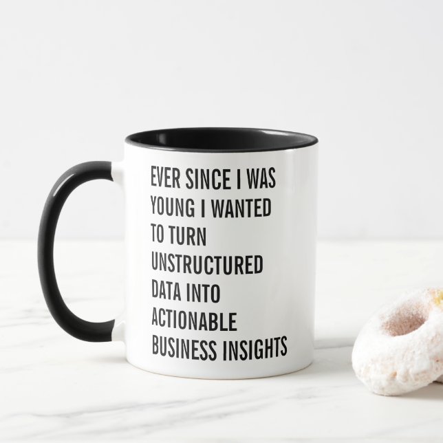 Mug Analyste de données drôle (Avec donut)