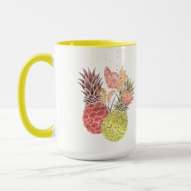 Mug Ananas, couple doux. (Gauche)