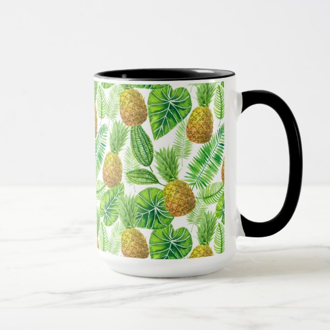 Mug Ananas et feuilles tropicaux (Droite)
