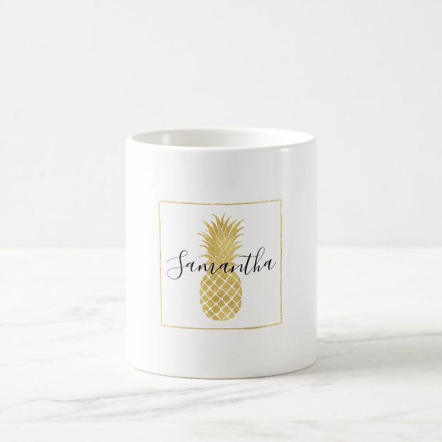 Mug Ananas étincelant d'or (Centre)