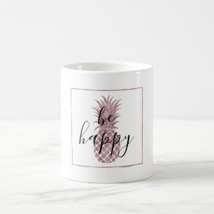Mug Ananas rose Gold Soyez Heureux
