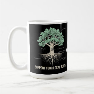 Mug Anatomie d'arbre botanique Soutenez vos racines lo