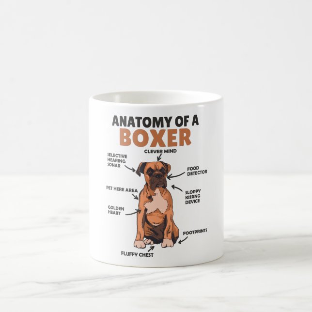 Mug Anatomie D'Un Chien Doux Boxer Chien Chien Chien C (Centre)