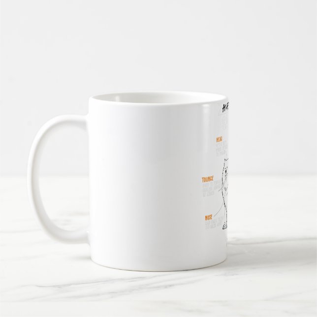 Mug Anatomie D'Un Chien Samoyé Drôle Chien Amusant Don (Gauche)