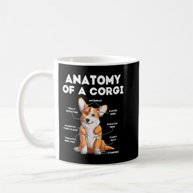 Mug Anatomie d'un Corgi (Gauche)