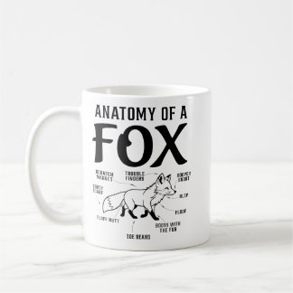 Mug Anatomie d'un diagramme éducatif drôle de renard