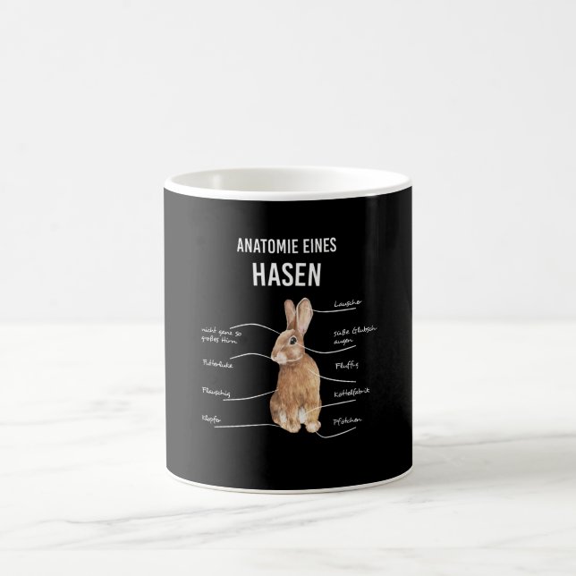 Mug Anatomie D'Un Lapin De Lapin De Lapin De Lièvre (Centre)
