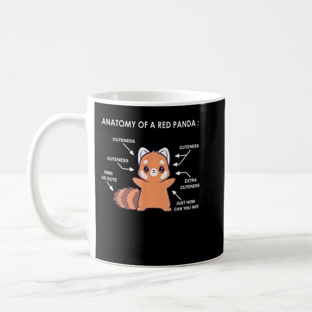 Mug Anatomie d'un zoologiste scientifique Red Panda (Gauche)