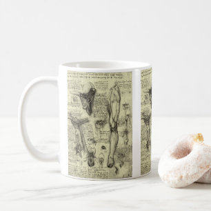 Mug Anatomie humaine vintage du larynx de la jambe de 