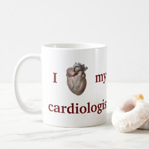 Mug Anatomie humaine vintage, J'Aime Mon Cardiologue