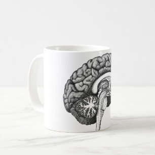 Mug Anatomie médicale vintage illustration cerveau hum