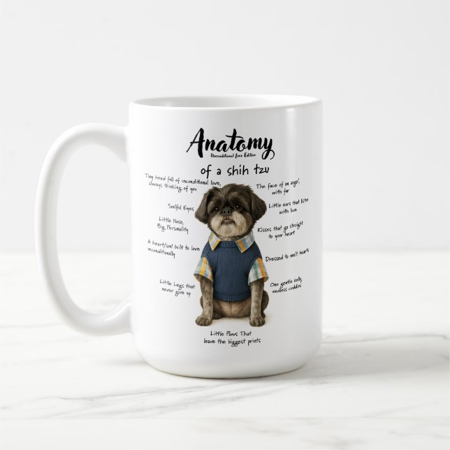 Mug Anatomy of a Shihtzu Unconditional Love Edition  (Gauche)